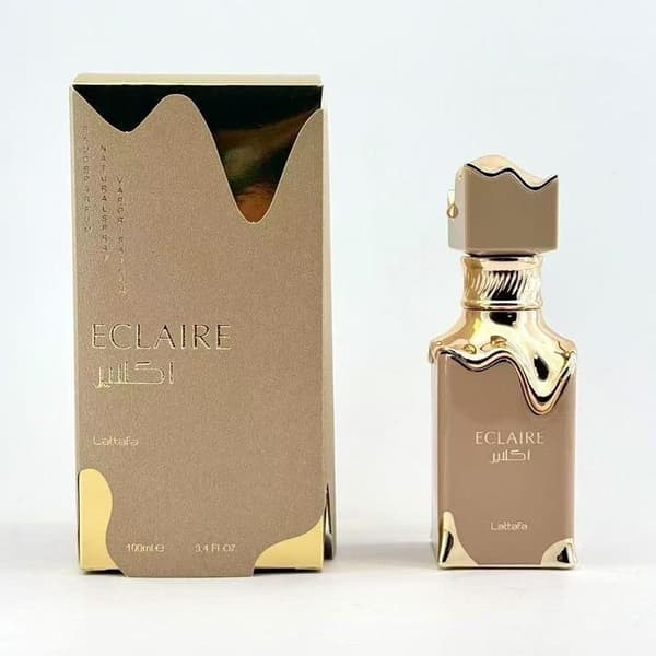 Eclaire EDP 100ml - Lattafa, en sjokoladegourmandduft av høy kvalitet, søt og sjarmerende, egnet for kvinner.