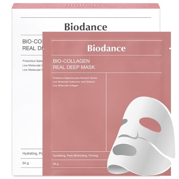 Bio-dance Bio-Collagen True Deep Mask/Collagen Sheet Facial Overnight Mask 2 pakker 8 ark (ett ark)