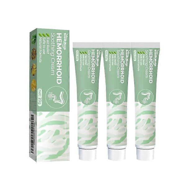 1-5x Anal Hudreparasjonskrem - Fuktighetsgivende Lindring for Smerte og Kløe med Aloe Vera og Vitamin E (3 STK)