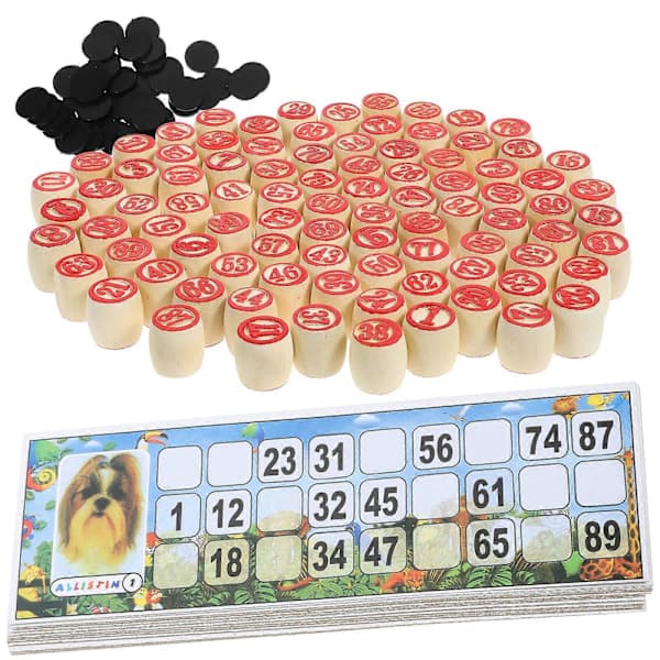 1 Sett Russisk Lotto Sett Familiespill Tre Russisk Lotto Spill for Voksne Russisk Lotto Spillutstyr