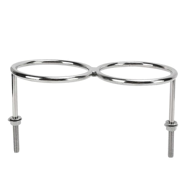 316 Rustfritt Stål Dobbel Ring Koppholder med Monteringsmutter Skive Solid Anti-Velt for Bobiler Yachter