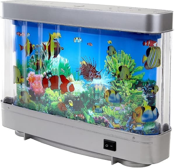 Kunstig Tropisk Fisk Delfin Akvarium Dekorativ Lampe Virtuelt Hav I Bevegelse Belysning Bevegelig Led Tank Dekorasjon Landskap