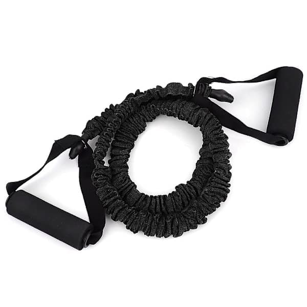 Slisset Trekk Tau Yoga Motstandsbånd 30lb Svart TPE Elastisk[D]