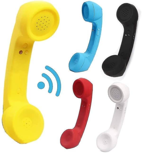 Retro Trådløs Telefonhåndenhet, Klassisk Vintage Strålingssikker Trådløs Bluetooth Telefonhåndenhet Mottakere Hodetelefoner (svart) - Snngv
