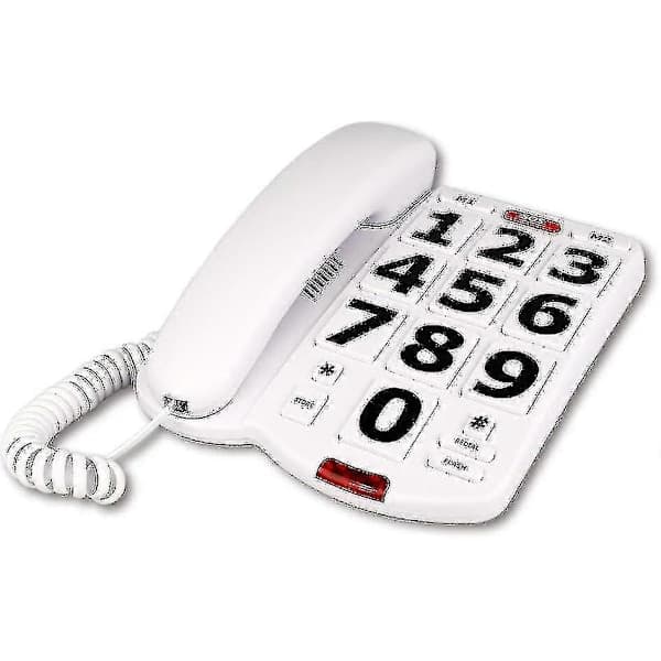 Eldrefon med store knapper, fasttelefon for eldre med hørselshemming