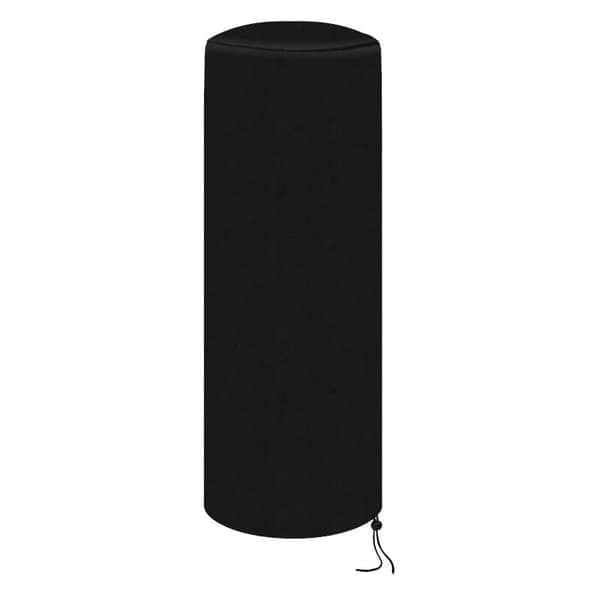 50 x 50 x 120 cm Vanntett beskyttelsesdeksel for Oxford-stoff, varmebestandig og pustende for rund varmeovn, svart