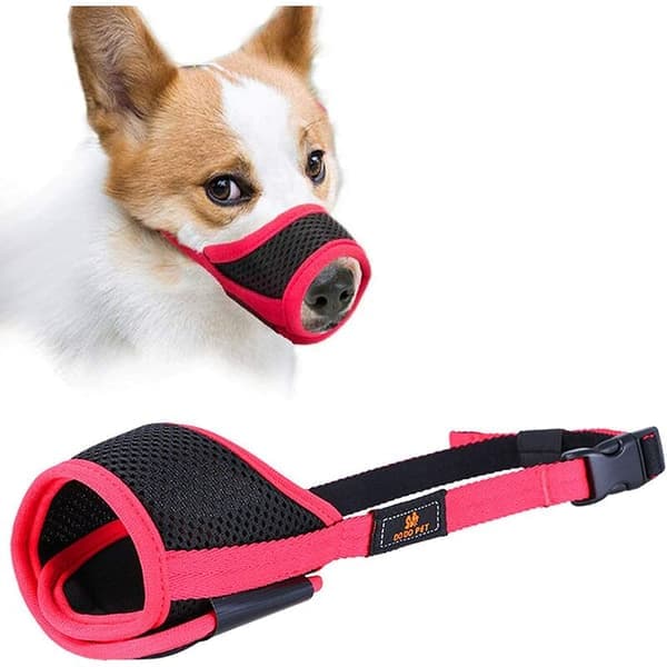 Chihuahua munnkurv, hundemunnkurv, stoffmunnkurv med justerbar spenne, pustende, forhindrer biting, tygging og bjeffing.