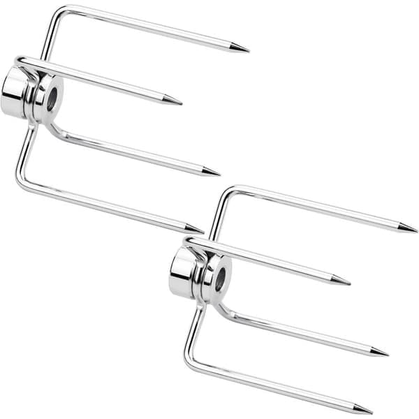 2 stk. gaffel som gjør om en grillgaffel for steking med grillverktøy for grilling