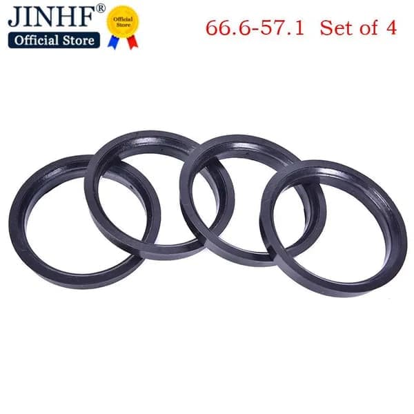 Hot salg 1 Sett 4 Bore Senterkrage 66.6-57.1mm For BILER Nav Sentriske Ringer Bilhjul