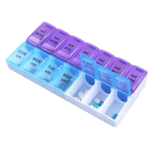Praktisk 14 Rom Medisinsk Tablettboks Dosett MultiColor MultiColor l