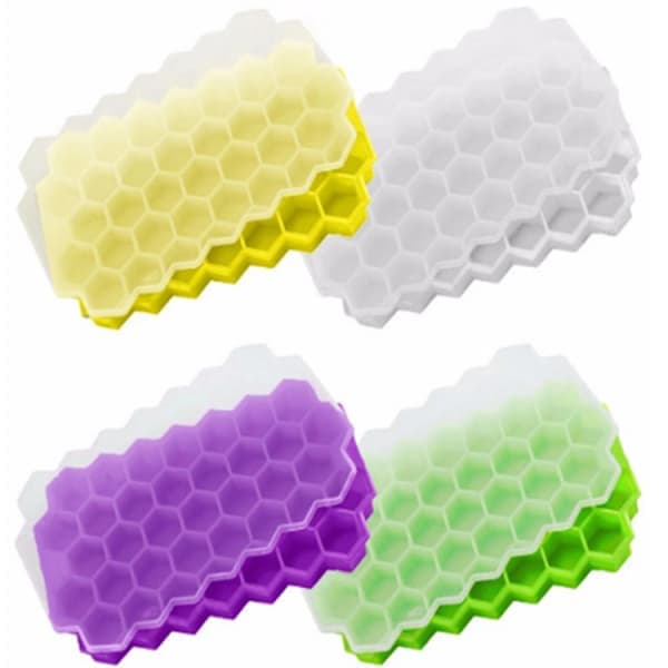 Silikon honeycomb isbrett med silikonlokk isbrett 37 ruter honeycomb isbrett silikon