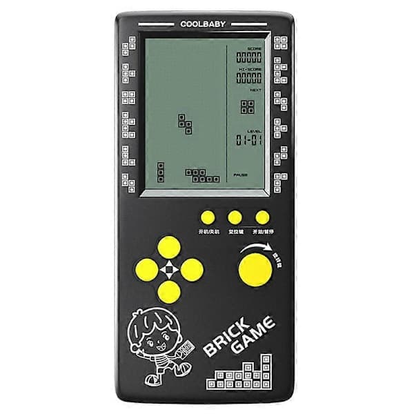 RS-100 Tetris Spillkonsoll Klassisk Blokkspill Puslespillspill Spiller Håndholdt Spillmaskin Murspill Batterier ikke inkludert Beyamis