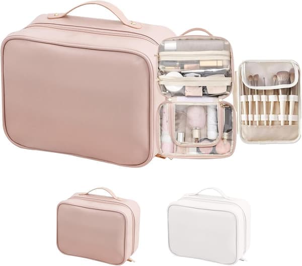 Reise Sminkepung, Multi-rom Sminkeorganisator, Toalettsak, Rosa