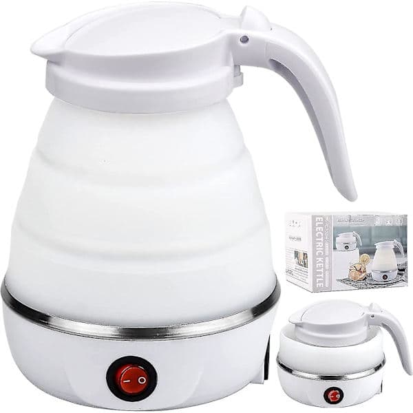 Sammenleggbar vannkoker 2024 0,6L silikon reisevannkoker sammenleggbar elektrisk vannkoker for camping Fw—max
