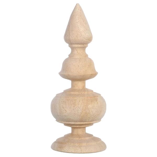 Stolpestolper Knotter Tre Kule Knotte Dekorativ Sengestolpe Topplokk For Trapper Og Senger Ubehandlet Tre Skåret 14,7x5,6cm Forsterkning Khaki