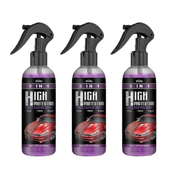1-3 STK 100ml Bil Keramisk Coating Spray 100ml Auto Nano Keramisk Coating Poleringsspray Voks Høy Beskyttelse Billakk Ripe Reparasjon[YJD]