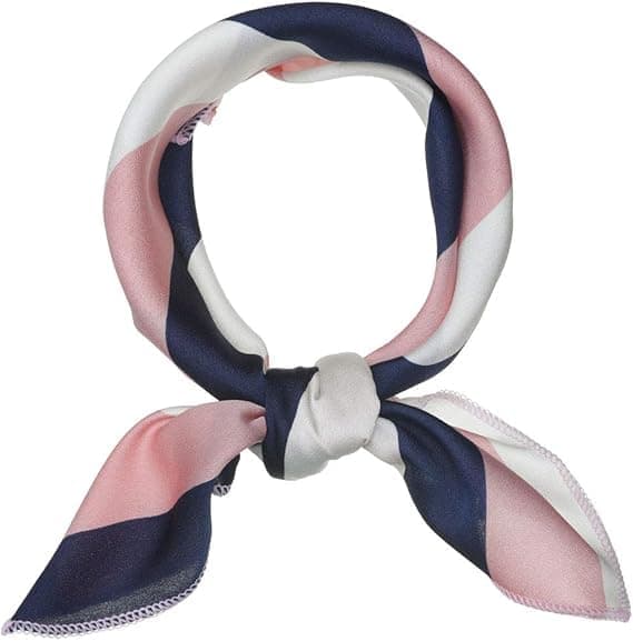 sourcing map 50cm Stripete Trykk Firkantet Hals Wrap Skjerf Hodeskjerf Tørkle Halsduk Bandana