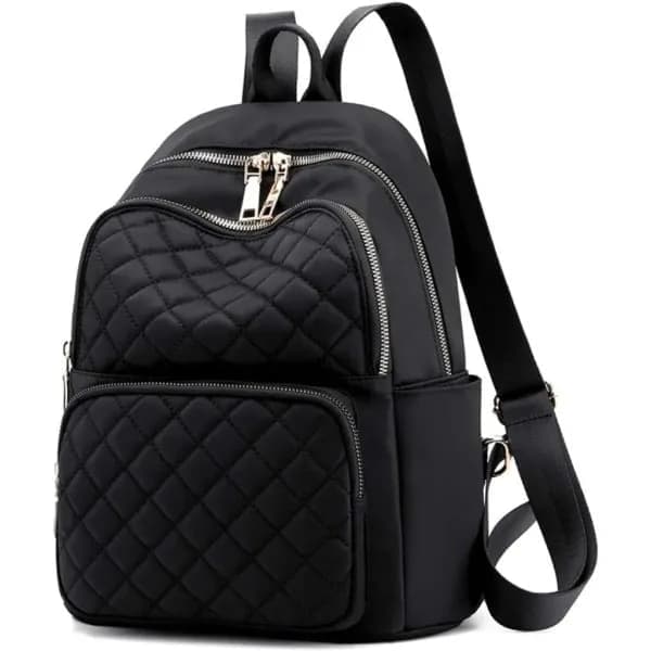 Hot deal til lav pris! REMAKE Ryggsekk Dame Ryggsekk Skole Universitet Reise Casual Belte Laptoprom Anti-tyveri Veske Skulderveske (Svart)-Glad