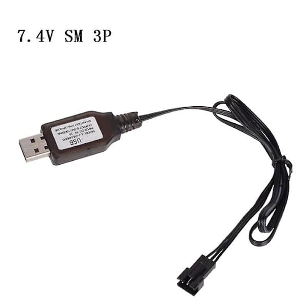6,4v/7,4v Lader Li-ion Batteri Sm-3p Rc Leker Fjernkontroll Leker Sm3p Bærbar Usb Lader