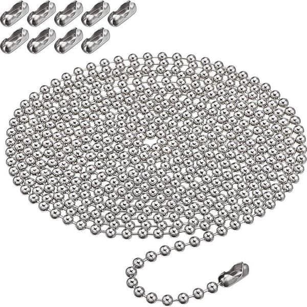 3 meter lang kulekjede 4,5 mm diameter med 10 matchende koblinger