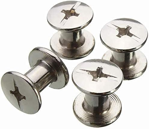 Bok skruer Chicago skruer 100 stk - M5x6mm for kreative hobbyer, skinnarbeid, bokbinding, fla