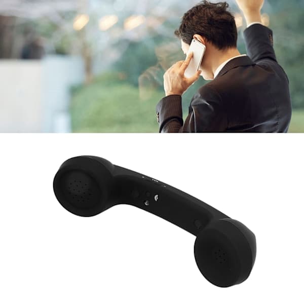 Retro Bluetooth-telefon, Trådløs, Oppladbar, Svart – Mobiltelefonmottaker【pl】