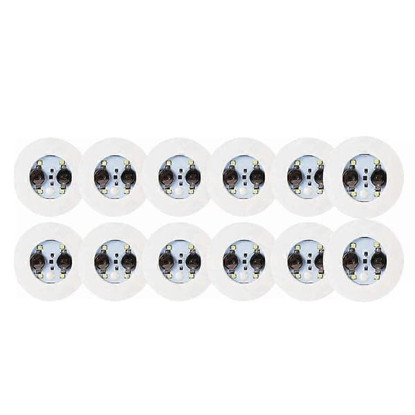 LED Coaster, 12 Pakning Lysende Brikker, LED Flaskelys, LED Klistremerke Brikker Lyser Opp for Flas