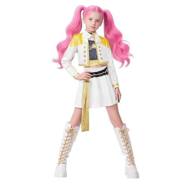 2025 Demon Hunter K-Pop Kostyme | Halloween Antrekk Kvinner Barn Cosplay No. 5 3-delt sett
