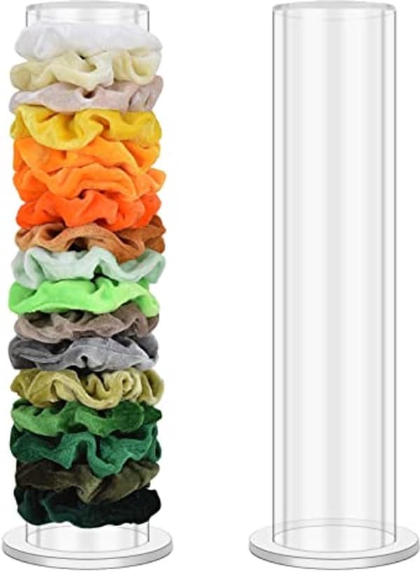 Akryl Scrunchie-holder for hårstrikker - Transparent Scrunchie-oppbevaring St&