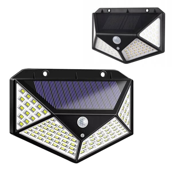 2-Pack Solar Vegglampe med bevegelsessensor