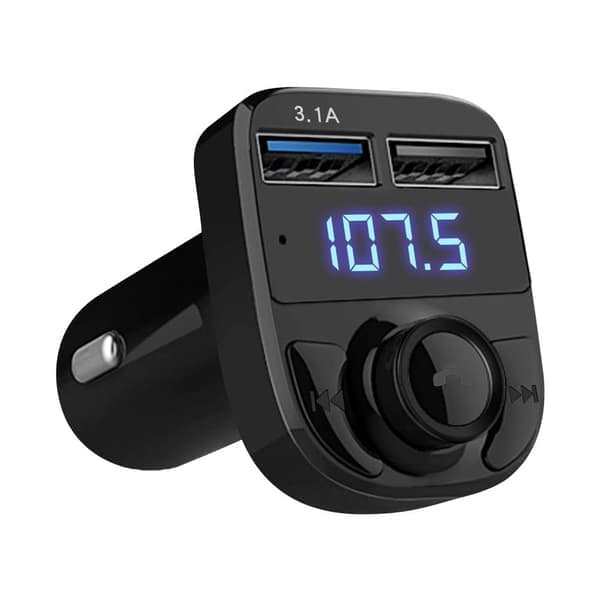 Bluetooth FM-sender med 2x USB-lader