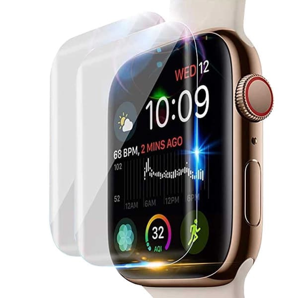 2-pack Apple Watch 4/5/6/Se 44mm skjermbeskytter Omfattende