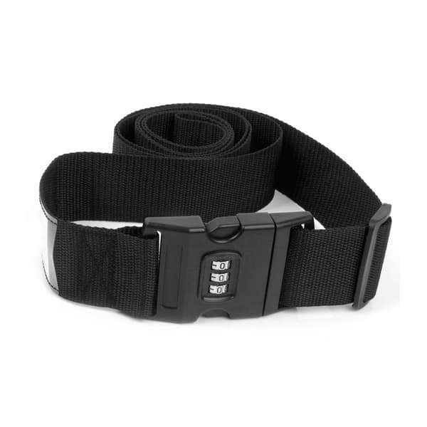 2-pack svart luggagem-bånd med lås bagasjebånd bug belt