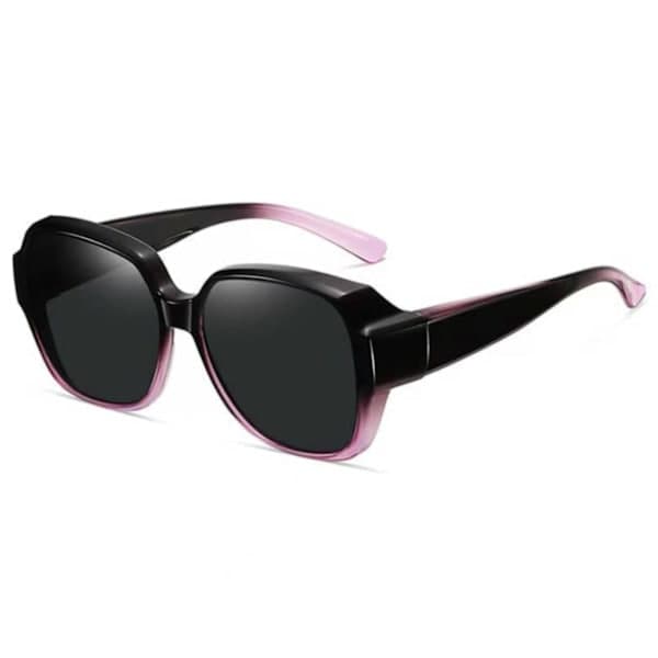 Polarized Suncovers Solbriller Over Glasses Sort/lilla
