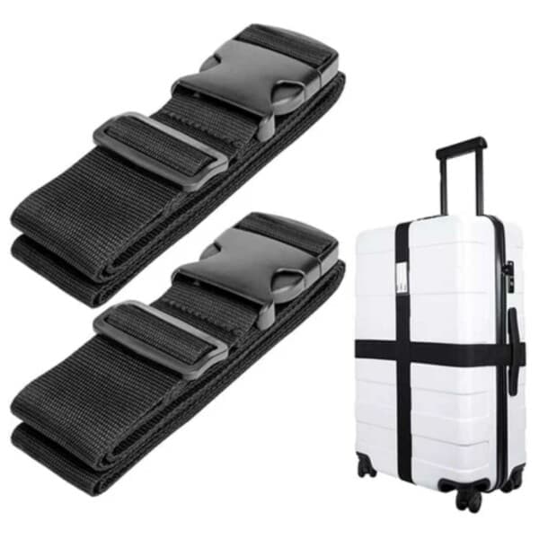 2-pack bagasjestamme bagasjebånd svart