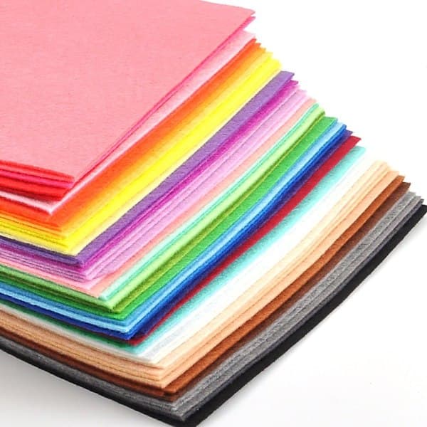 Fargerikt filtstoff 60 farger fargerike filtfliser 20 x 30 cm hobbyfilt filtark polyesterfiltstoff