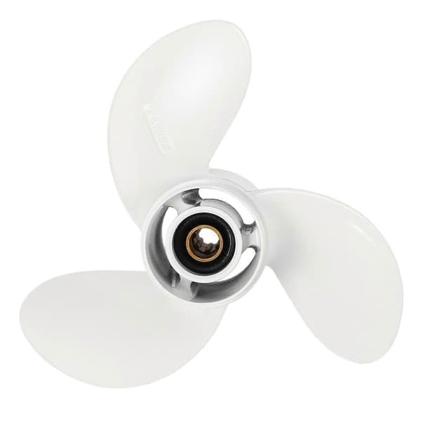 Kompatibel med Yamaha 6-8Hk 8 1/2 X 8 1/2 Båtpropell Hvit Aluminiumlegering-Perfekt