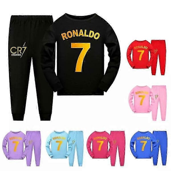 Cr7 Ronaldo Barne Print Pyjamas Topp+Bukse Sett Nattøy Gaver-Perfekt