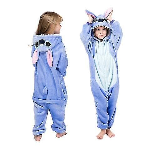 Barne vinter Stitch pysjamas nattøy enhjørning onesies gutter jenter teppe sovepose baby kostyme -a