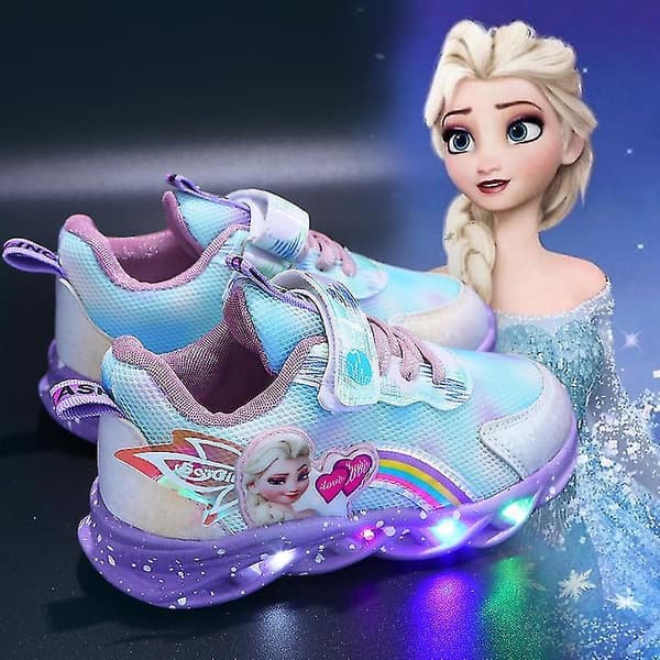 Luminous Sko for Barn - Blinkende Sneakers for Jenter - Lysende Trenere - Størrelse