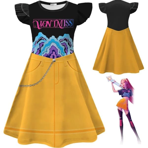 Halloween Demon Hunter Jentegruppe K-POP Rumizo Imira Samme Anime Cosplay Kjole