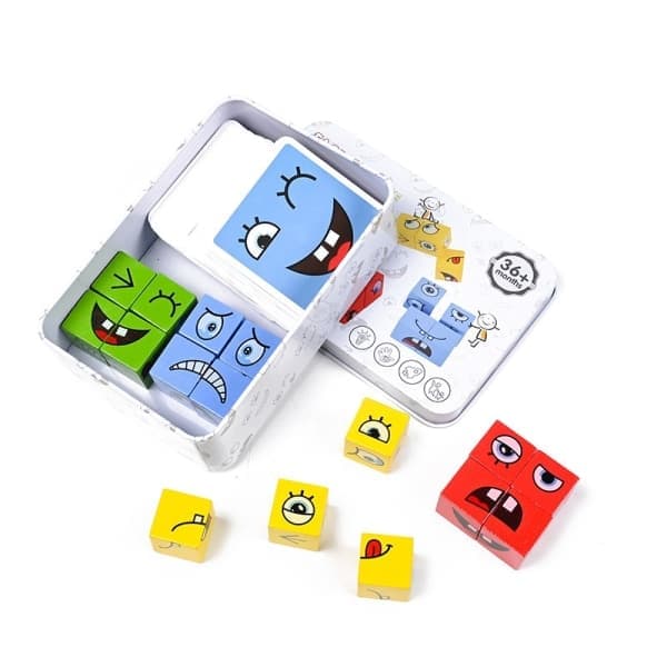Rubiks kube med ansiktsendring (Rubiks kube med ansiktsendring jar-WELLNGS