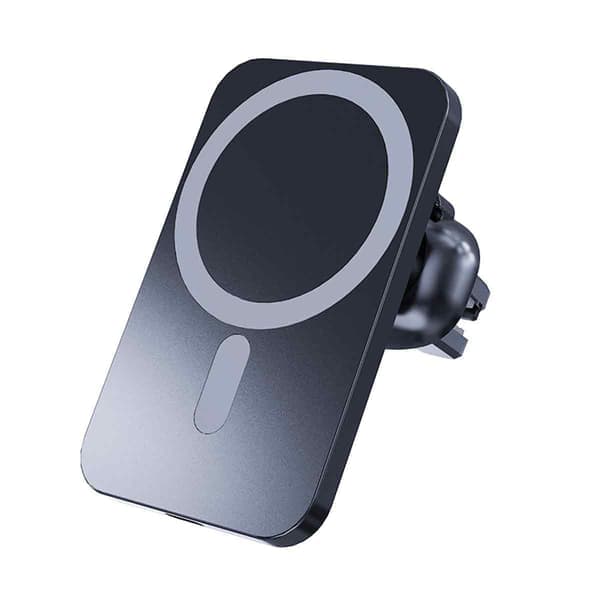Billaderfeste med sterkt magnetisk grep, automatisk klemmefeste for telefon trådløs hurtiglading 15W, ventilasjonsfeste for Qi-aktiverte enheter,