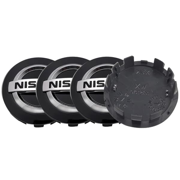 【BEMS】4 STK Nissan Navkapsler, 54mm/2.12\" Bil ABS Felgsenterkapsler (Svart)