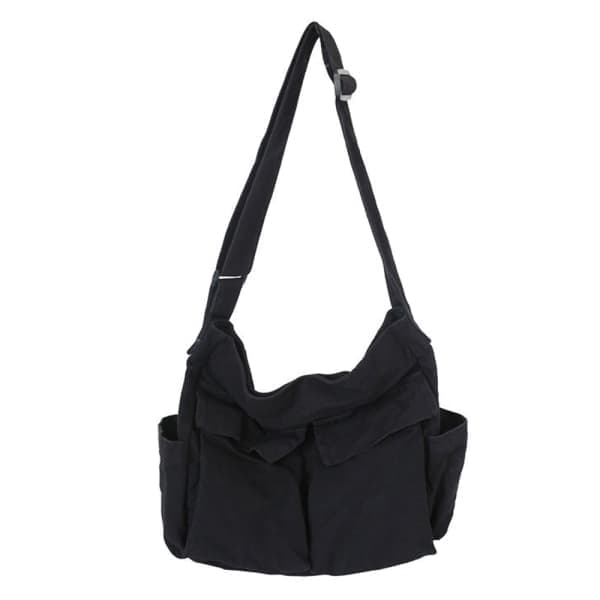 Messenger Bag For School Vintage Black Canvas Recines Damer