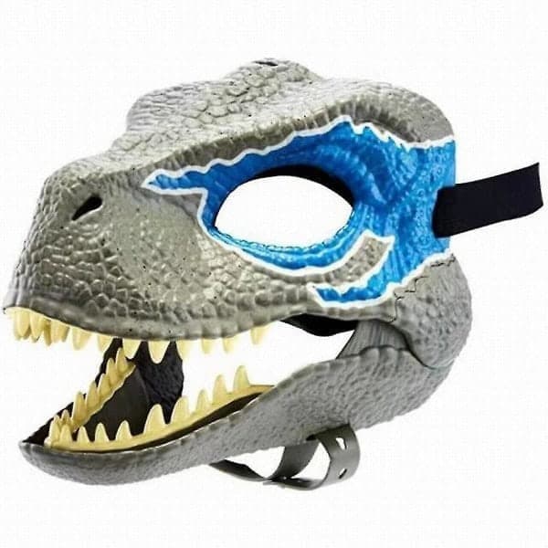 Dinosaurmaske med åpningsbar kjeve, dinomaske for barn voksen, kostyme