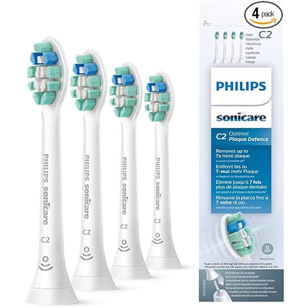 Philips hx9024/10 Sonicare tannbørstehoder, sett med 4, Optimal Plakkforsvar