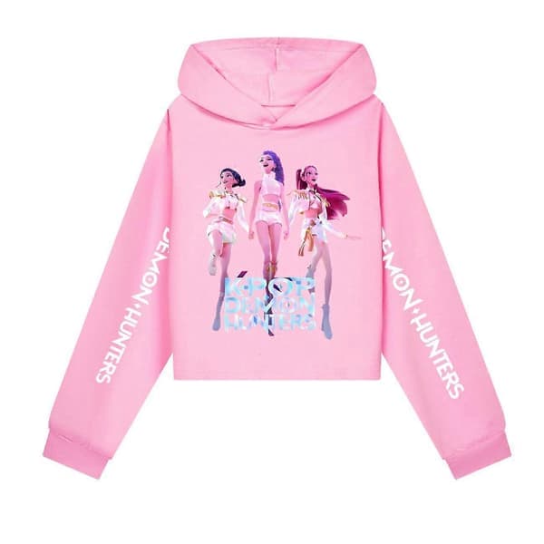 Jenter Kpop Demon Hunters Hettegenser Barn HUNTRX Genser Sweatshirt Hettegenser Topp Fritidsklær