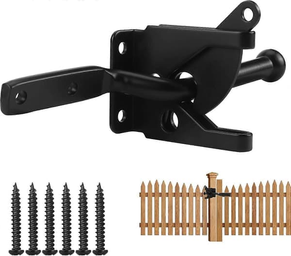 Rustfritt Stål Portlås Automatisk Tyngdekraft Spak Auto Portlås Hageport Lås Portbolt Lås for Hagegjerde