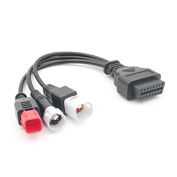 OBD2 Diagnostiskabel for Kline Euro5 Motorsykkel 16-pin til 3-pin 4-pin 6-pin OBD2 3-i-1 Diagnostisk Adapter